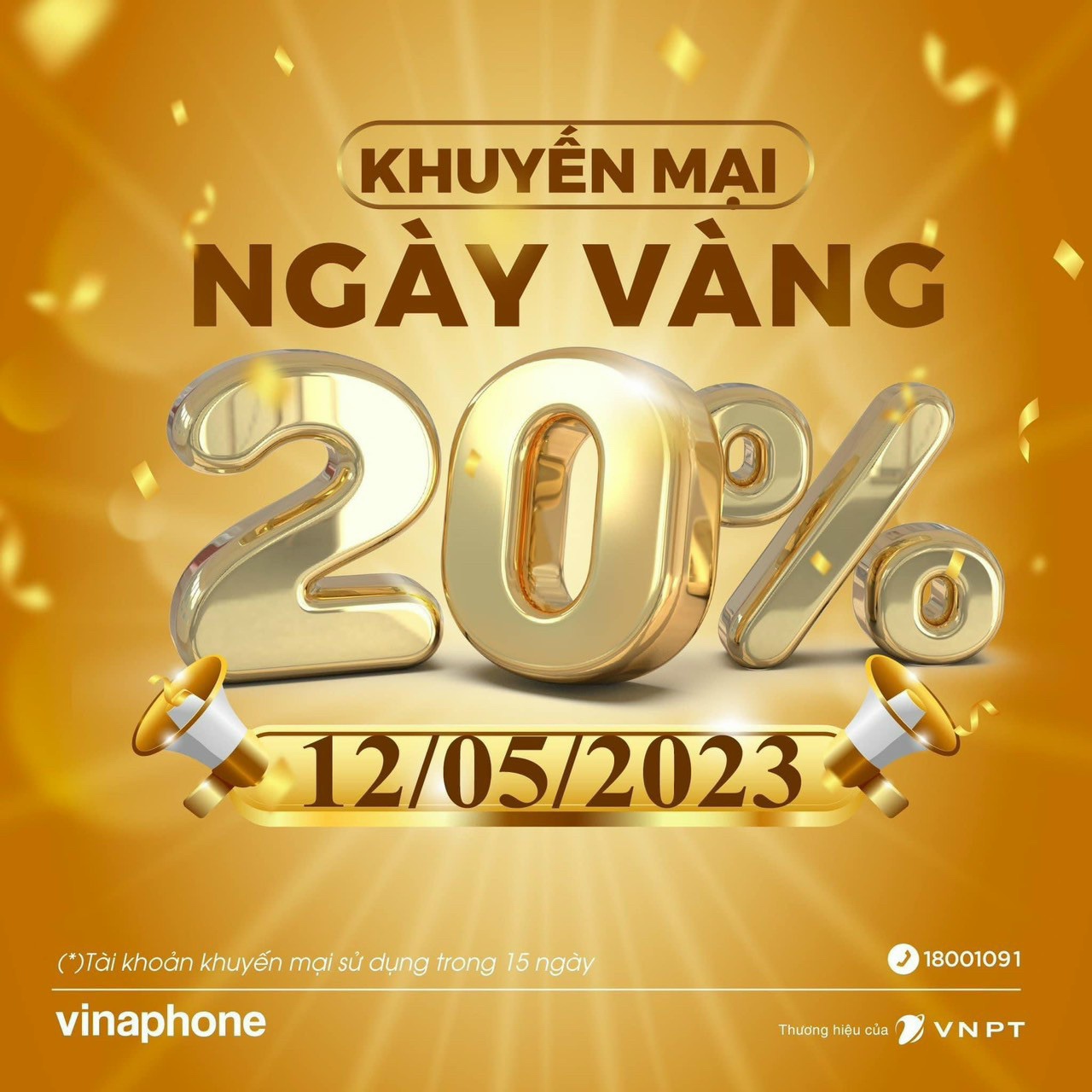 KHUYẾN MÃI NGÀY VÀNG VINAPHONE